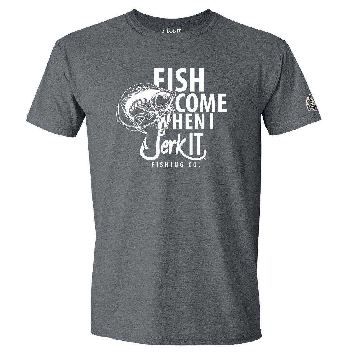 JERK IT T-SHIRT FISH COME WHEN I JERKIT, Color: Multi, Size: Med