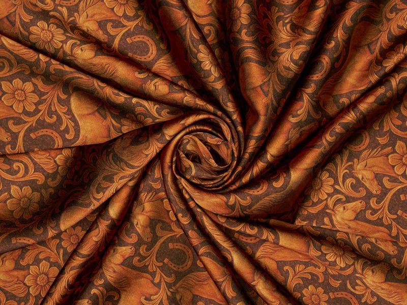 Tooled Horses Wild Rag brown