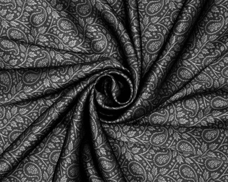 Paisley Wild Rag Black &amp; Off White