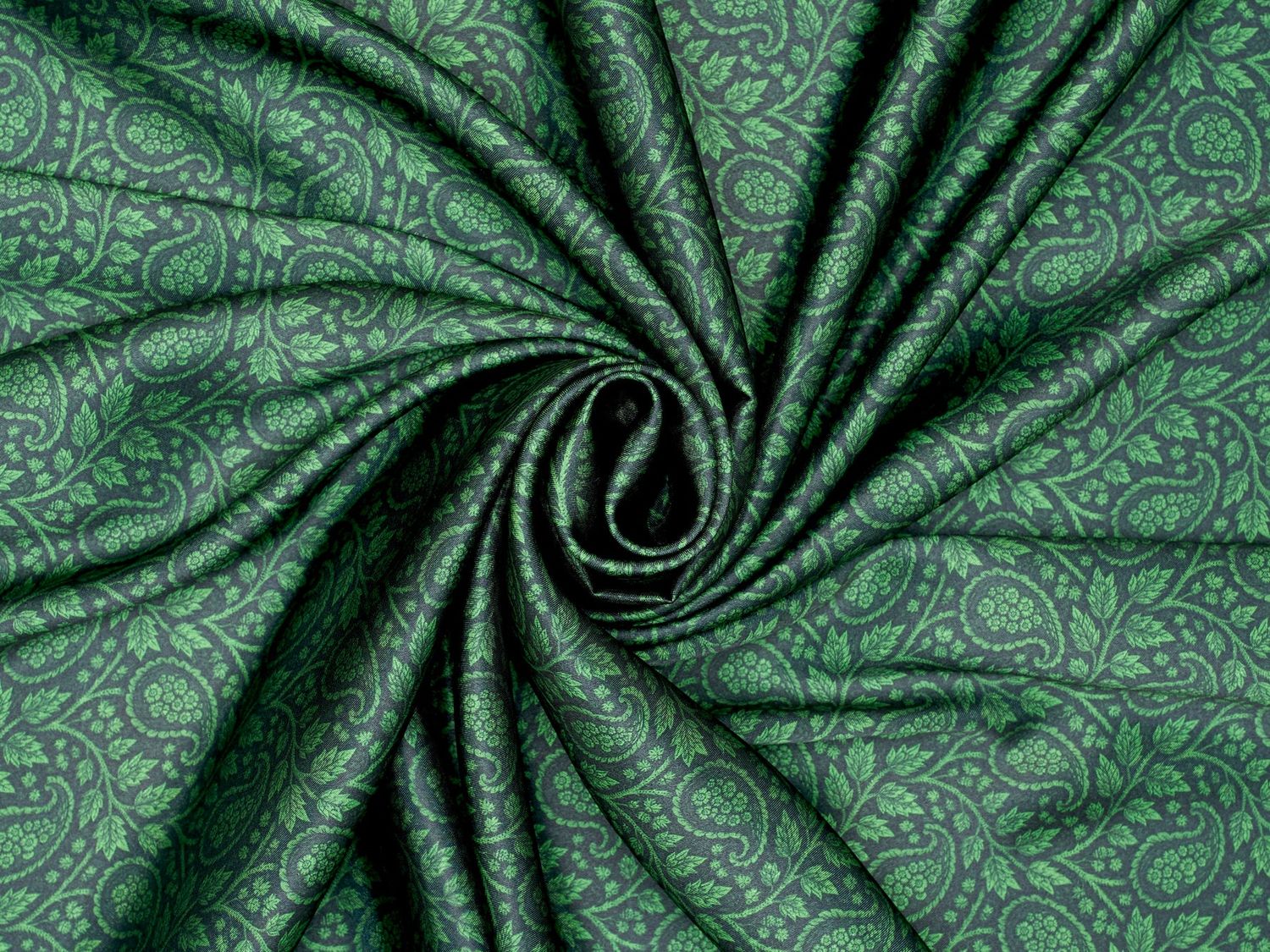 Paisley Wild Rag Green &amp; Black