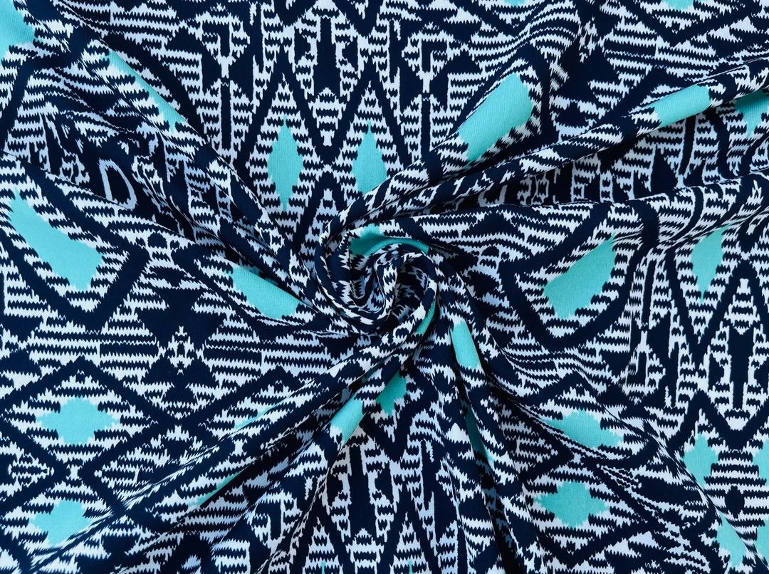 Aztec Wild Rag Navy &amp; Teal