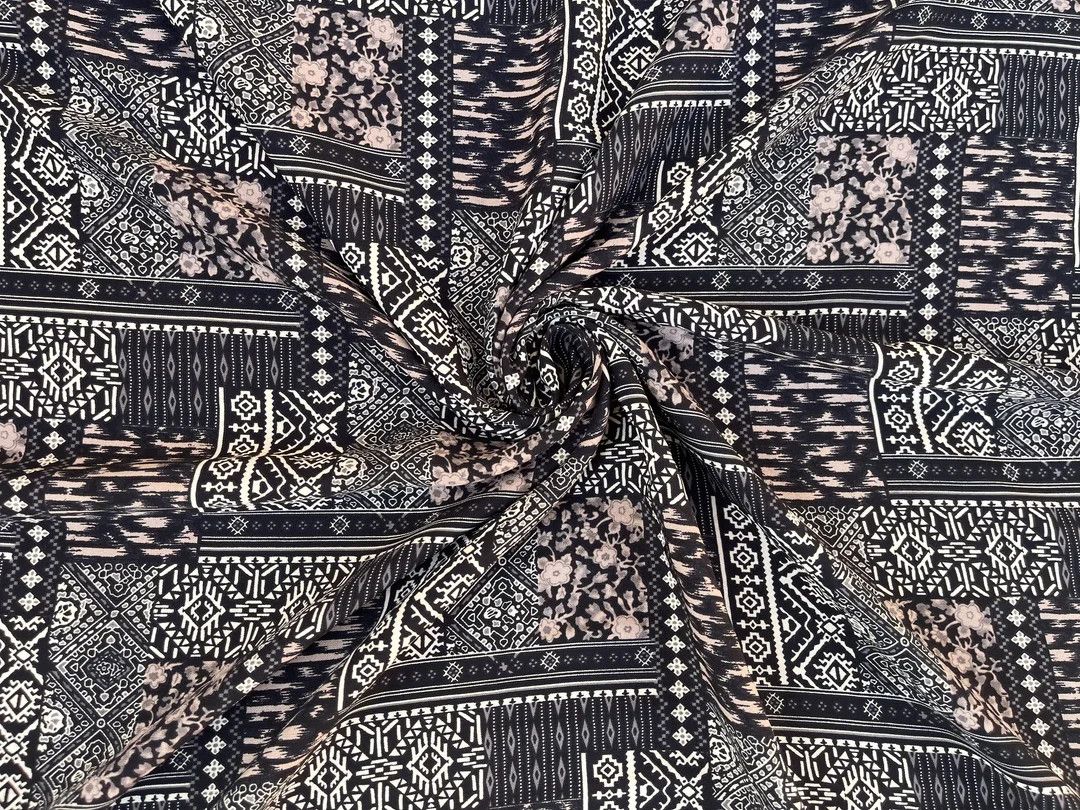 Tribal Boho Wild Rag Black &amp; White