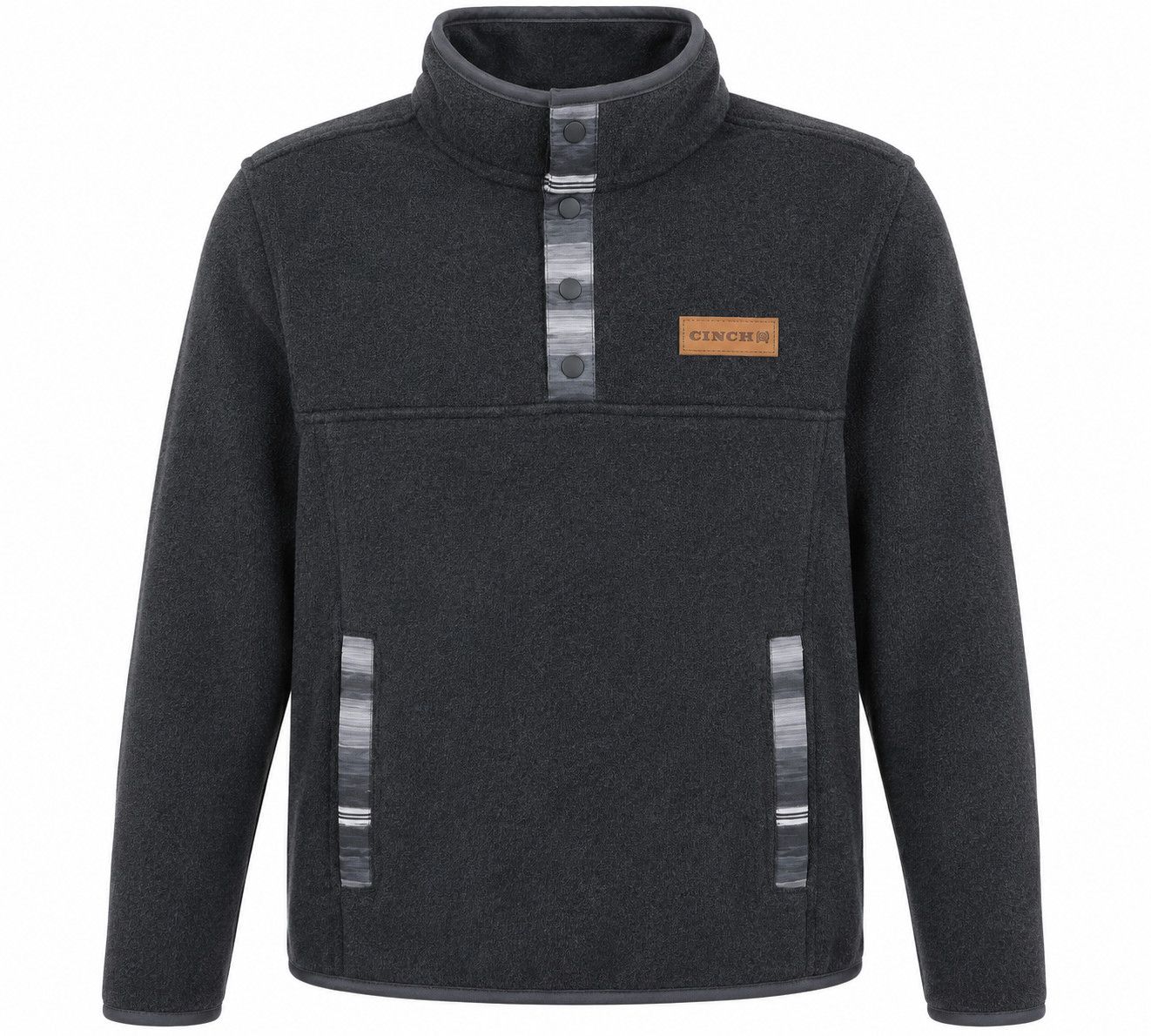 CINCH BOYS PULLOVER CHARCOAL MED