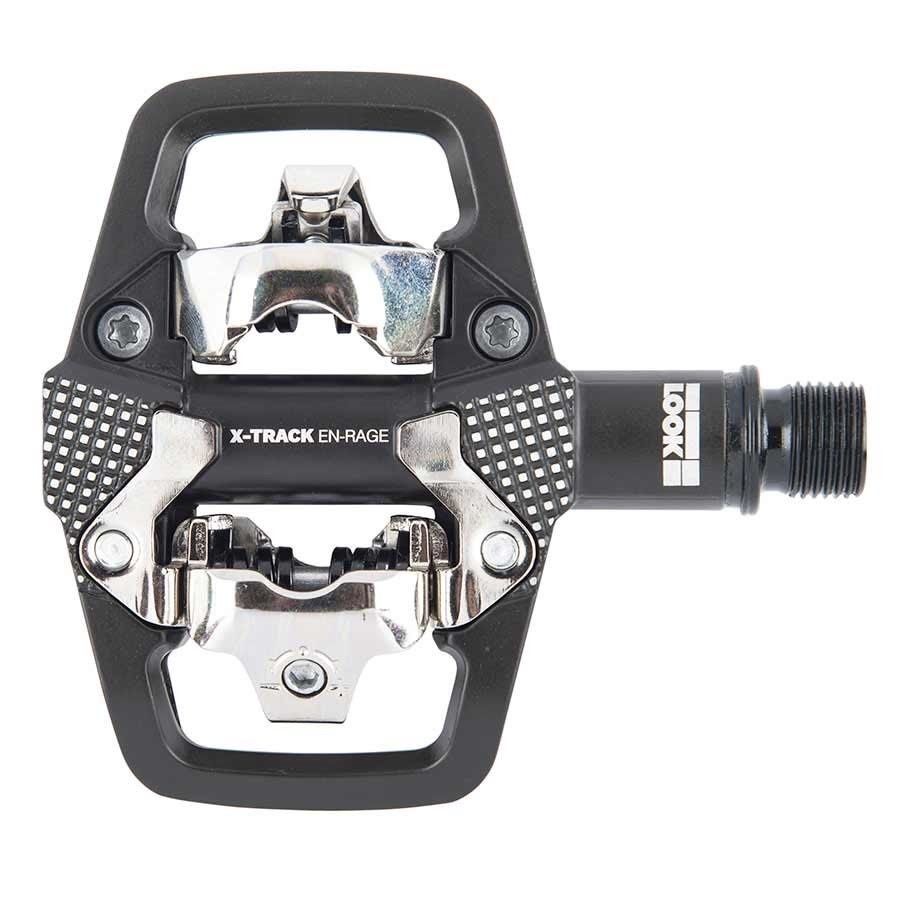 Look, X-Track En-Rage, Pedales automatiques pour VTT, Gravel, Corps en Aluminum, Essieu en Cr-Mo, 9/16'', Noir
