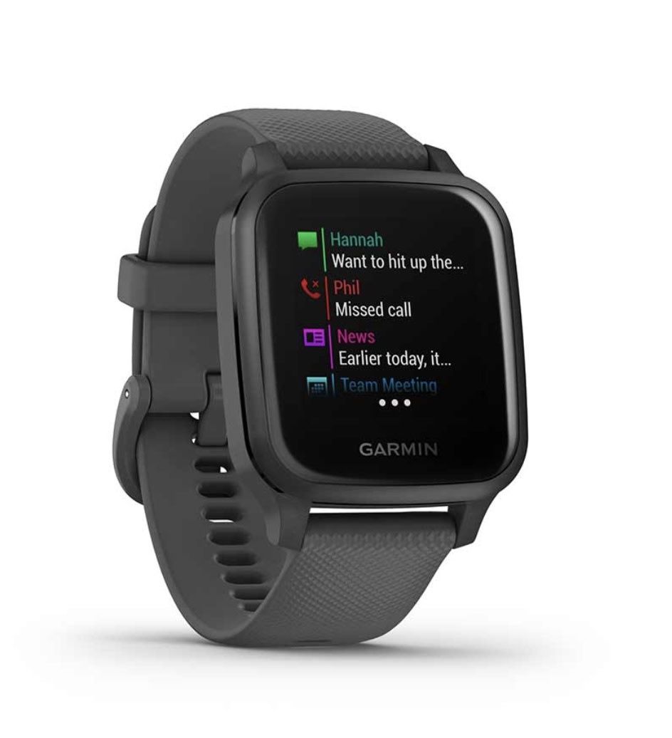 Garmin, Venu SQ Music, Watch, Watch Color: Black, Wristband: Black - Silicone, 010-02426-00