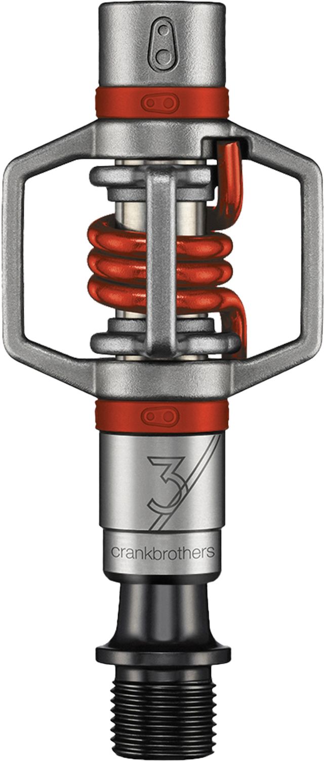 PÉDALES CRANK BROTHERS EGGBEATER 3 - ARGENT/RESSORT ROUGE