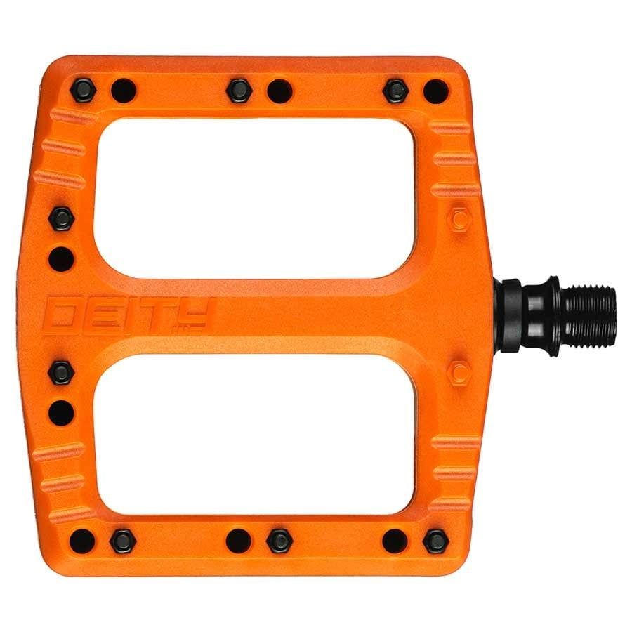 Deity, Deftrap, Pédales plateformes, Corps: Nylon, Axe: Cr-Mo, Orange, Paire
