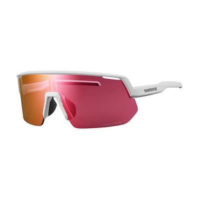 TECHNIUM L, MATTE WHITE FRAME, WITH RIDESCAPE ROAD LENS AND CLEAR SPARE Matte White with Ridescape RD (Road) Lens ONE