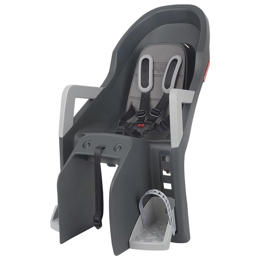 Polisport, Guppy Maxi CFS, Baby Seat, For Rear Carrier (not included), Silver/Dark Grey, Grey
