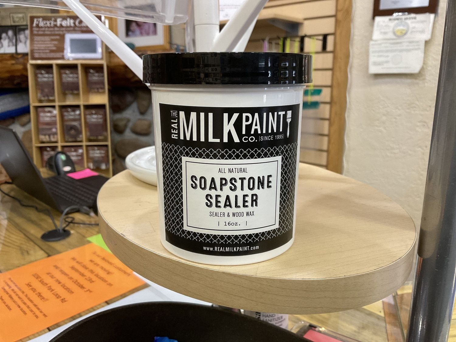 The Real Milk Paint Soapstone Sealer sealer &amp; wood wax 16 oz