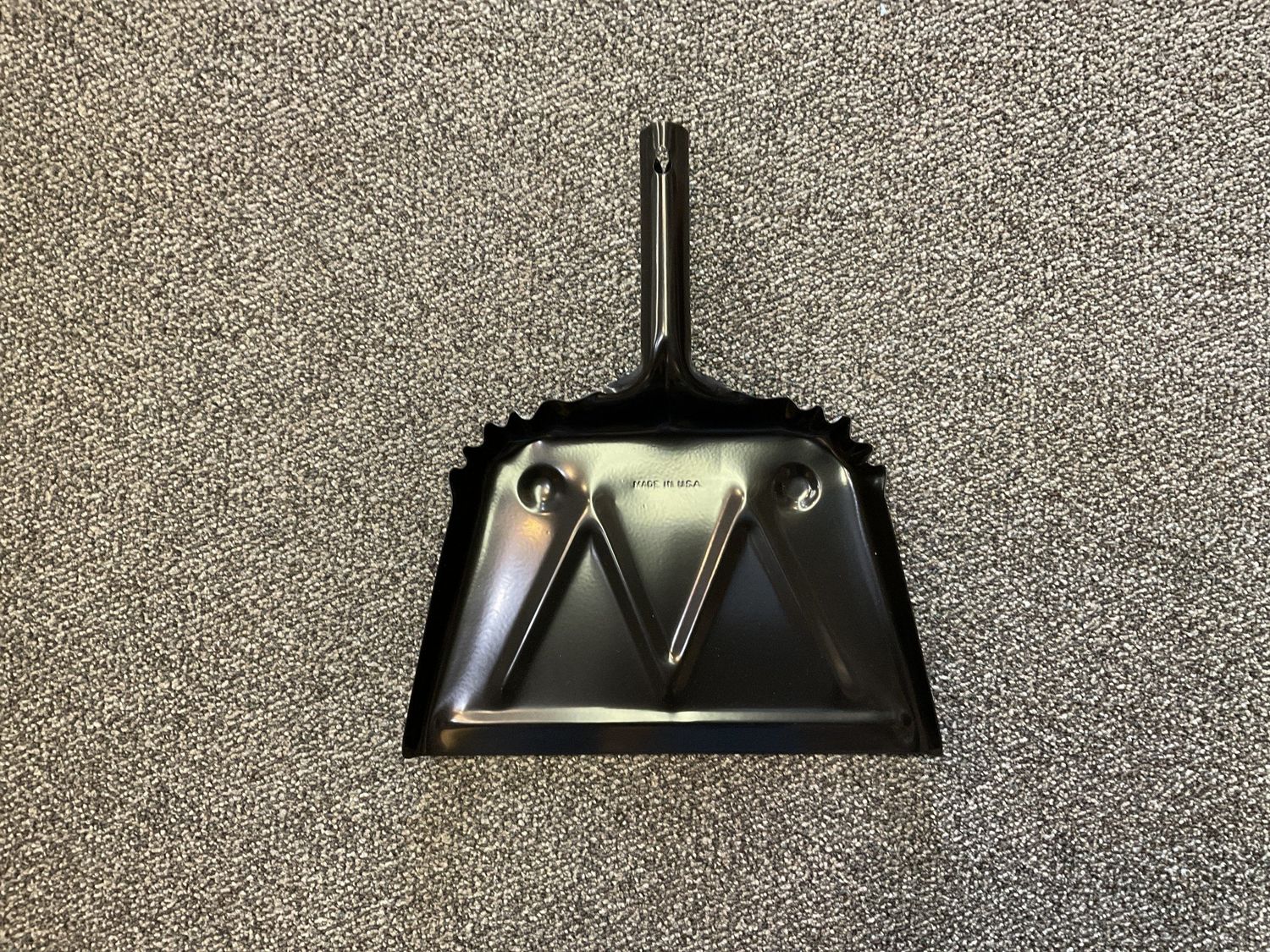 12” Black Metal  Dust Pan