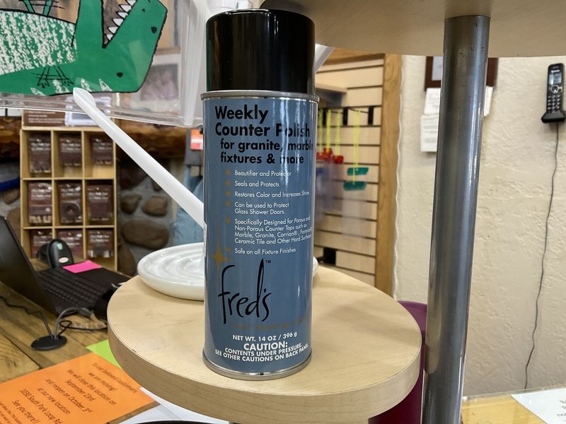 Fred’s Weekly Counter Polish for granite marble fixtures &amp; more 14 oz