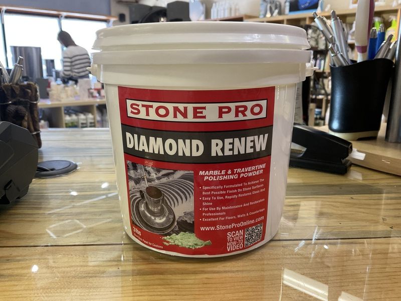 Stone Pro Diamond Renew Marble &amp; Tavertine Polishing Powder 3Lbs