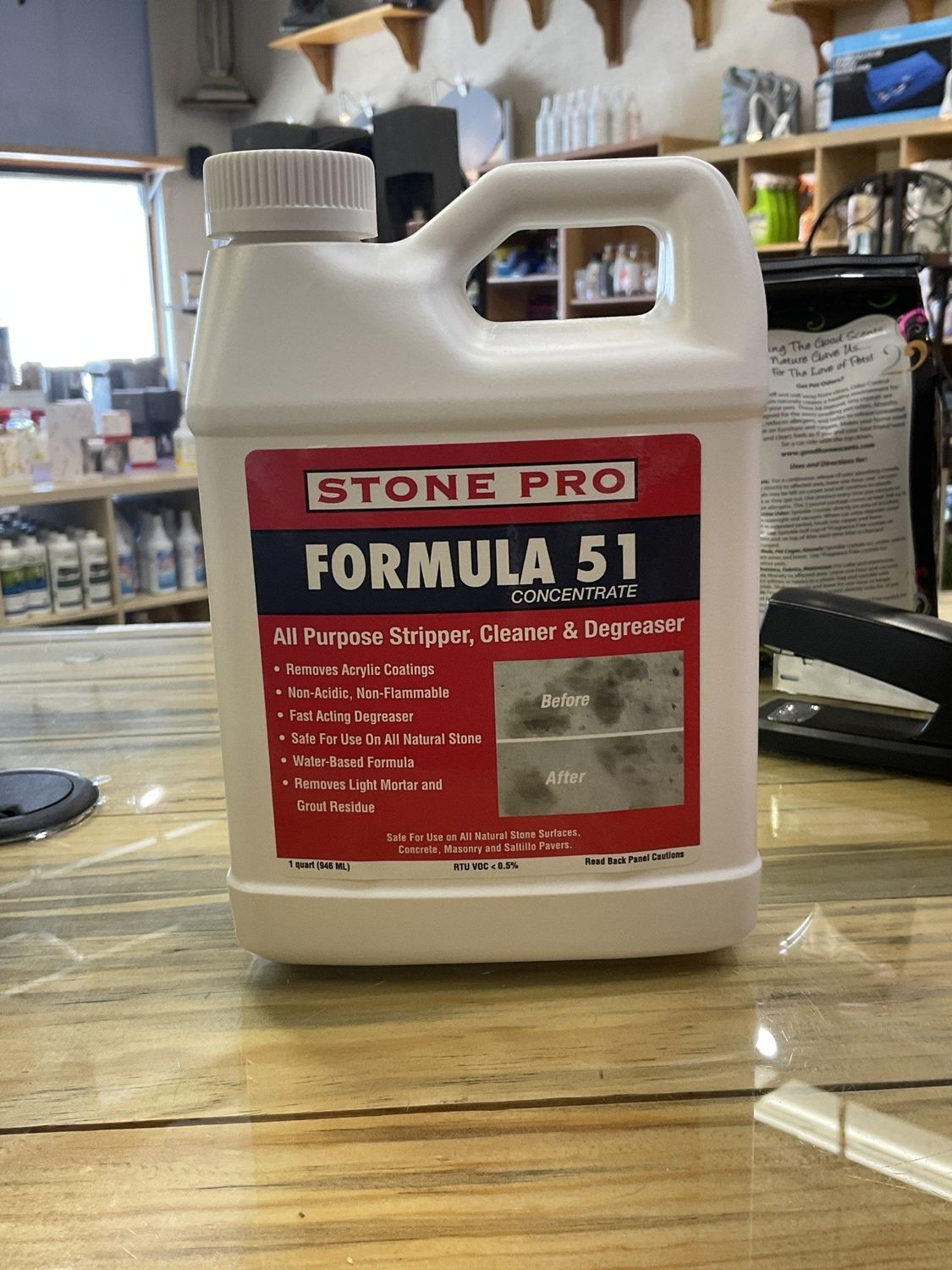 Stone Pro Formula 51 Concentrate All Purpose Stripper, Cleaner &amp; Degreaser 1 Quart