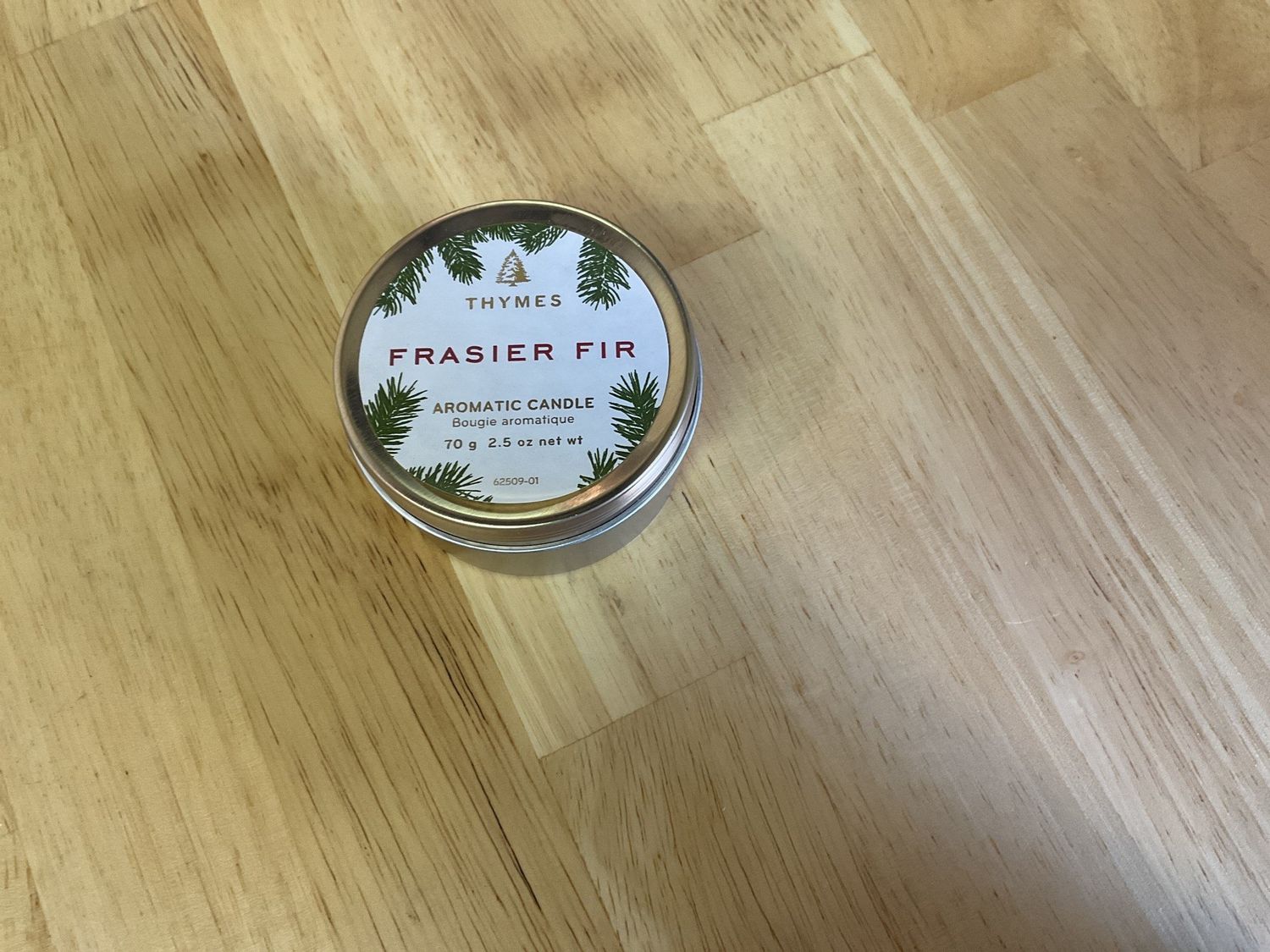 Thymes Frasier fir aromatic candle 2.5 oz