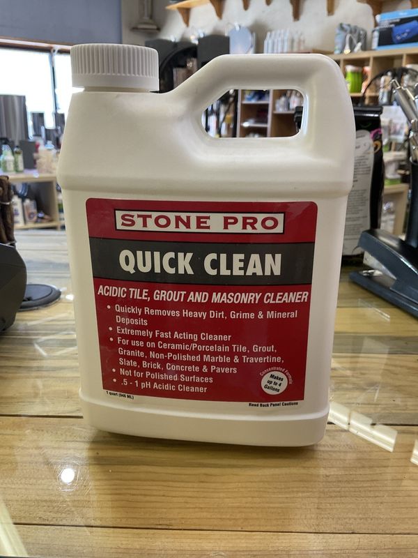 Stone Pro Quick Clean Acidic Tile, Grout and Masonry Cleaner 1 Quart