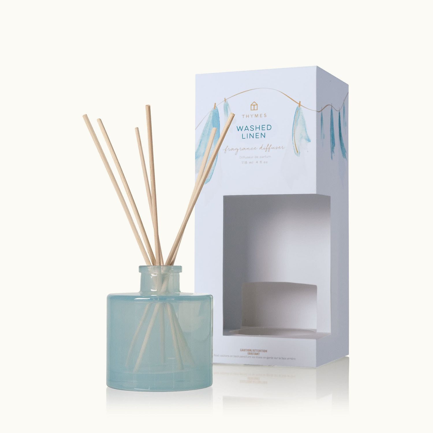 Thymes Washed Linen Fragrance Diffuser  4 oz