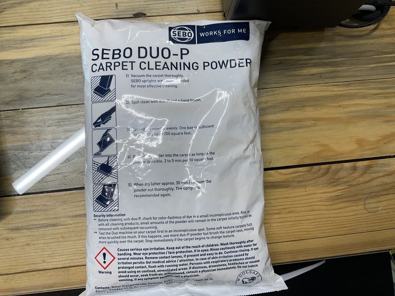 Sebo Duo-P carpet Cleaning Powder Refill 1 package 1.1 Lbs