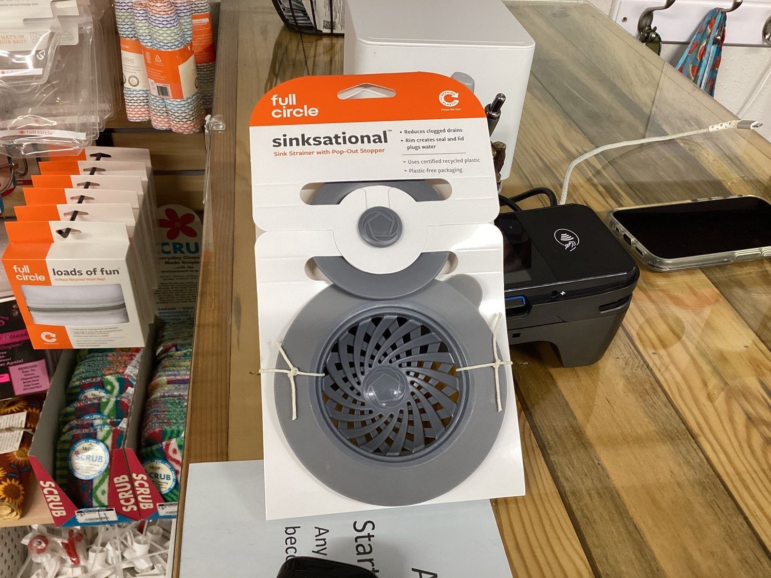 Full circle Sinksational Sink Strainer With Pop Out Stopper