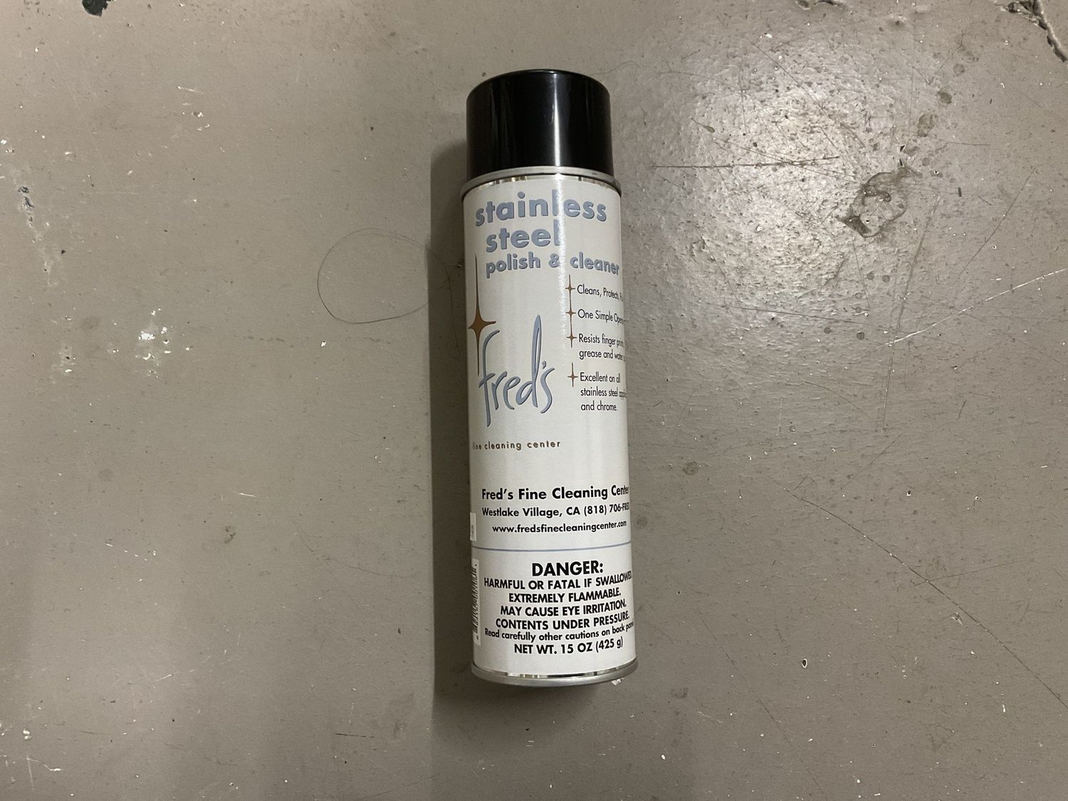 Fred’s Stainless Steel Polish &amp; Cleaner 15 oz spray