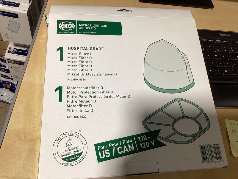 Sebo D Filter Set (Microfilterbox)