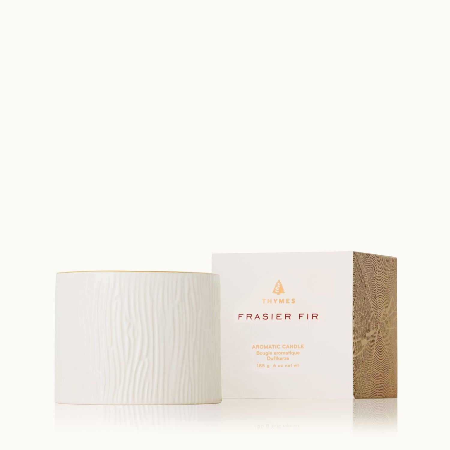 Thymes Frasier Fir Candle 6 oz. White Ceramic