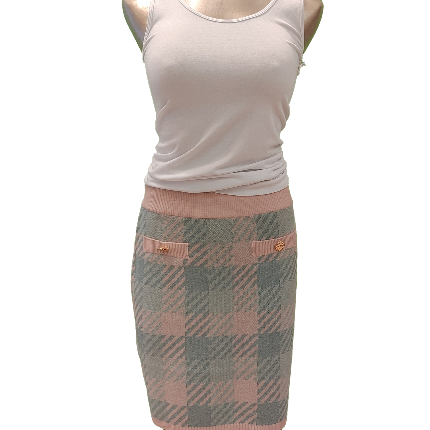 91651 check skirt 