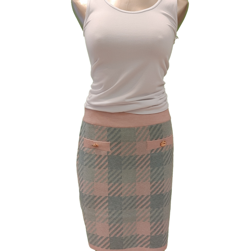 91651 check skirt 