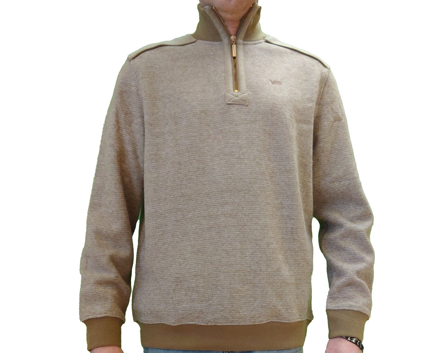 236108 mens l/s 1/4 zip mock neck sweater