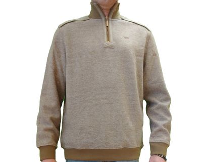 236108 mens l/s 1/4 zip mock neck sweater