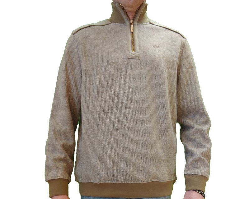 236108 mens l/s 1/4 zip mock neck sweater