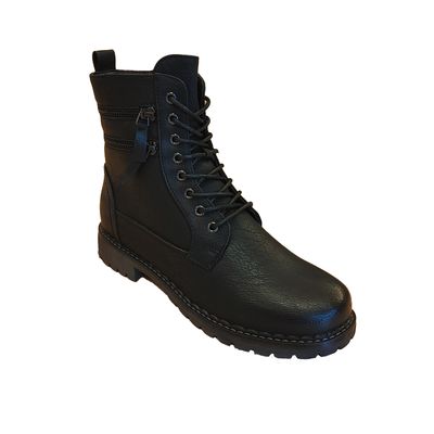 2137148 short lace up fur lined boot w/inside zipper for easy acess