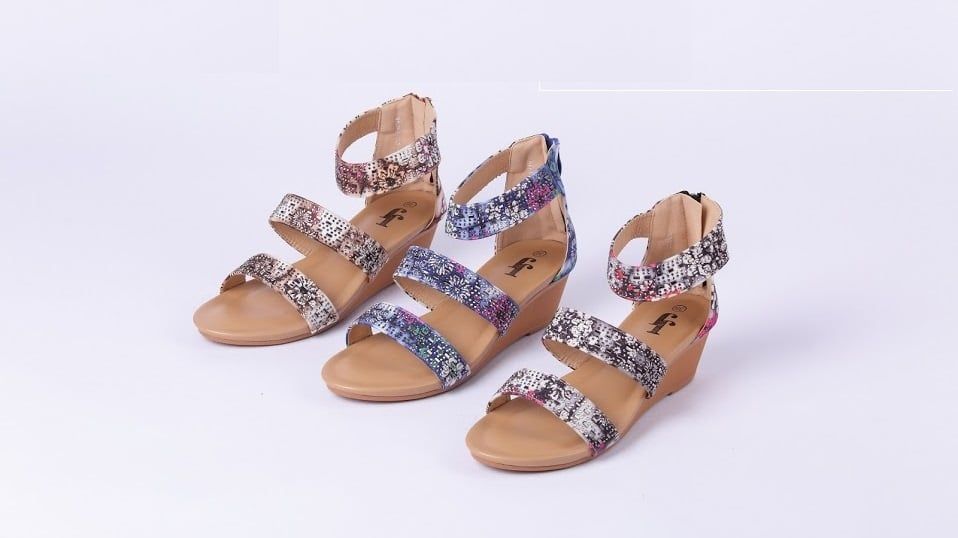 S-1010 2 strap wedge sandal