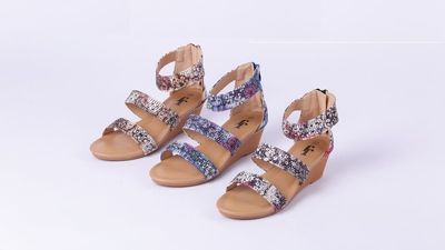S-1010 2 strap wedge sandal