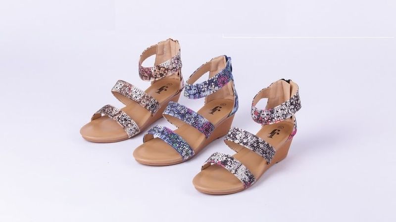 S-1010 2 strap wedge sandal