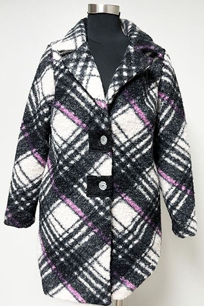 23F5573 l/s print button coat jacket