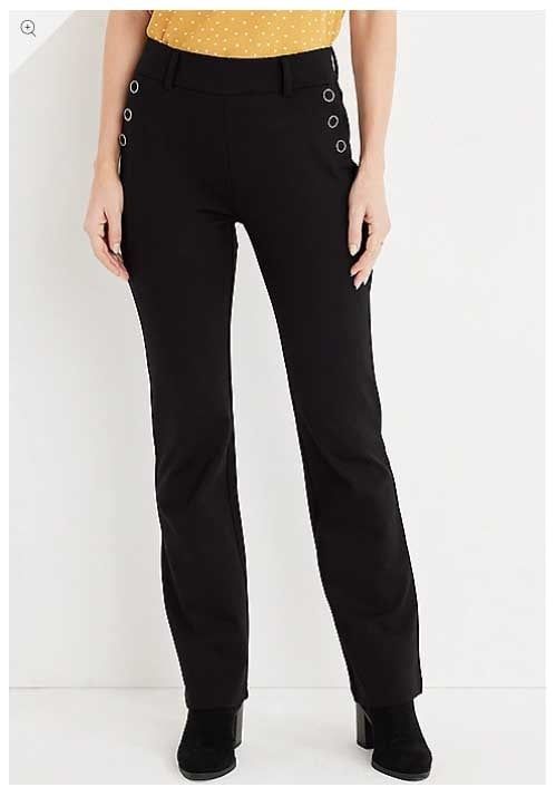 8166001 pull on pant w/button detail 