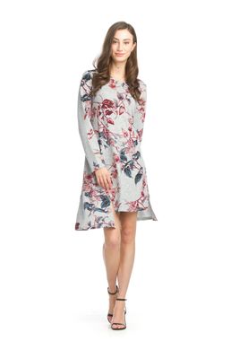 SD-15422 l/s floral Aline sweater dress