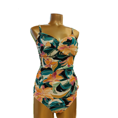 30VB5083D floral cami twist tankini