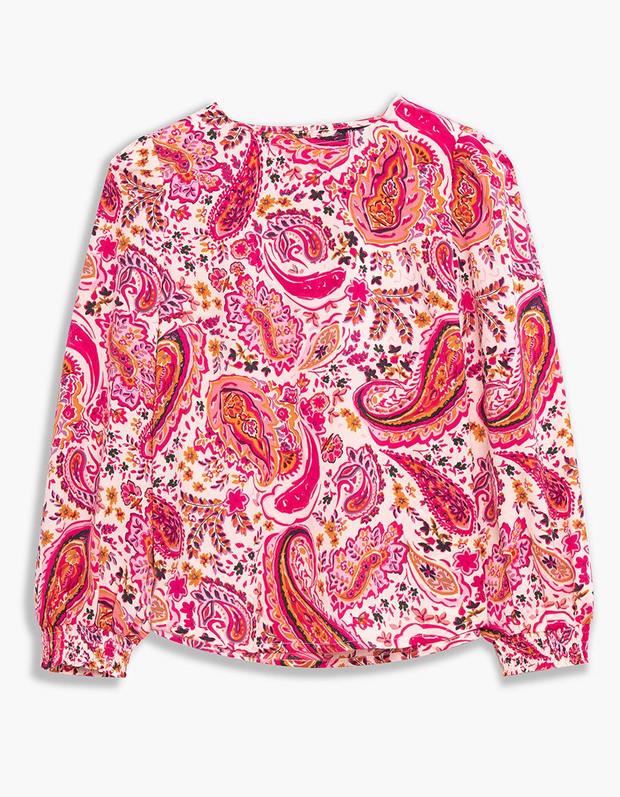 2077 l/s paisley print blouse 