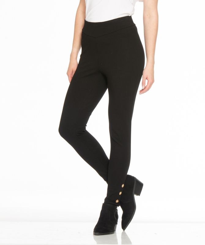 CSBT00789M Ponte legging w/button detail