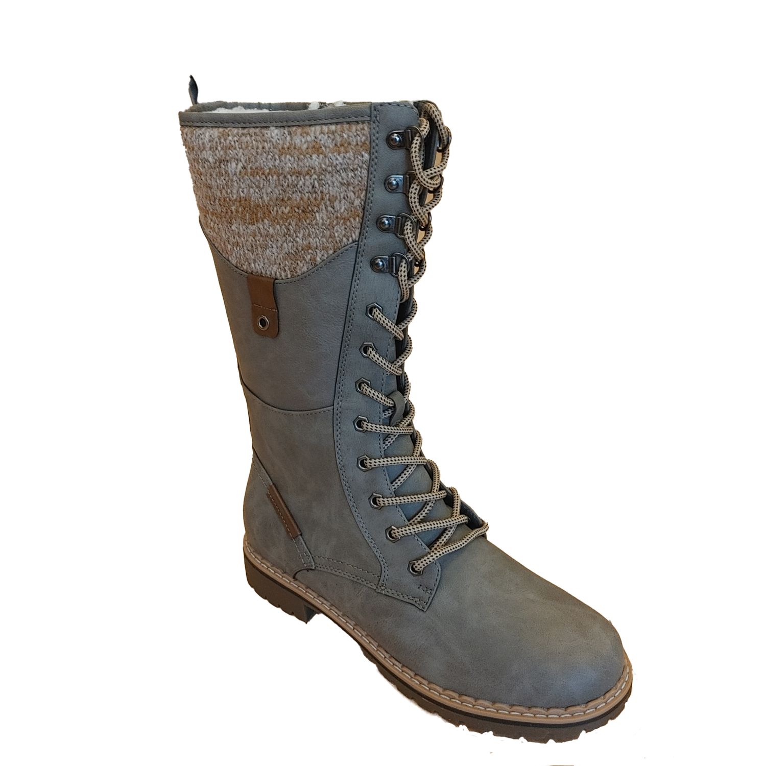 2137141 ladies tall lace boot w/inside zipper for easy access