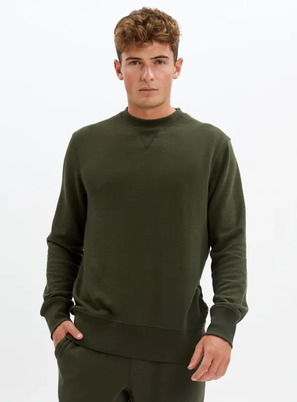 7266009 crew neck french terry sweatshirt