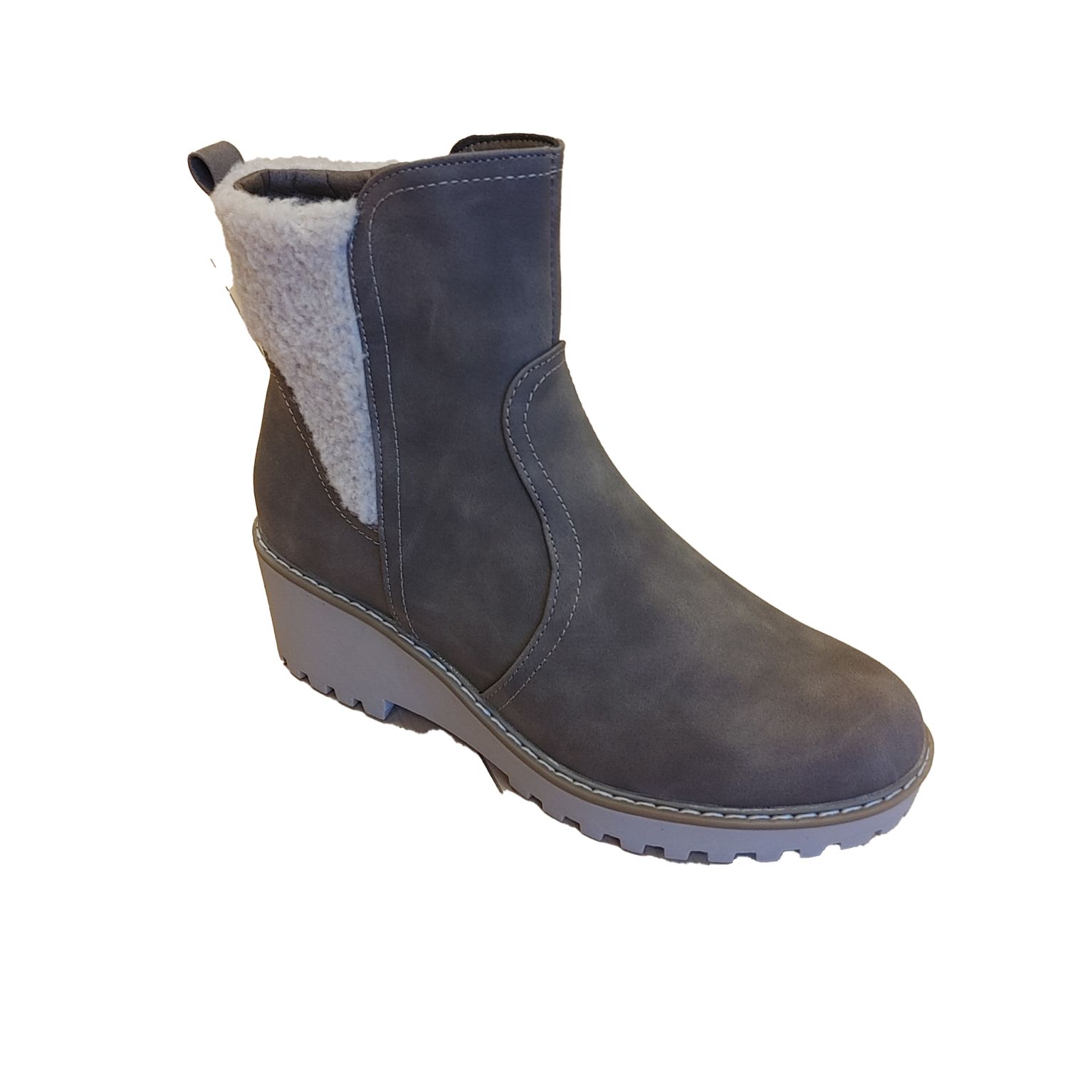 2135102 short wedge boot w/inside zipper