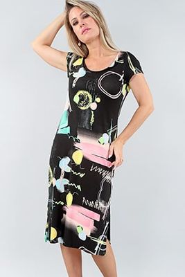 24S3656 s/s print dress