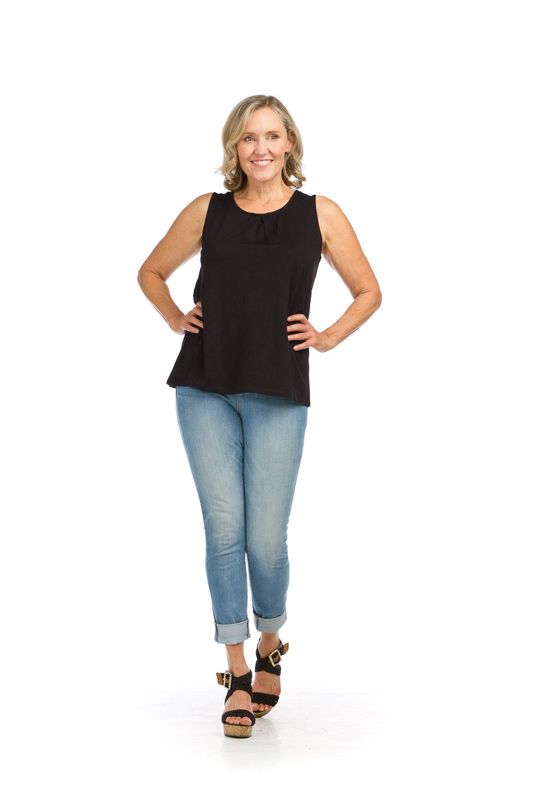 PT-14008BLK Aline stretch bamboo tank