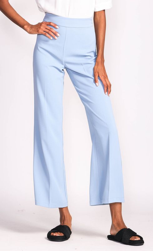 PA-90167BL wide leg dress pant w/zipper on side of waist