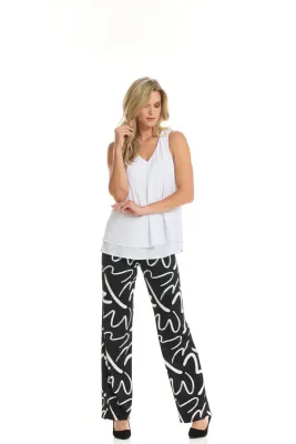PL-01 printed elastic waist pant