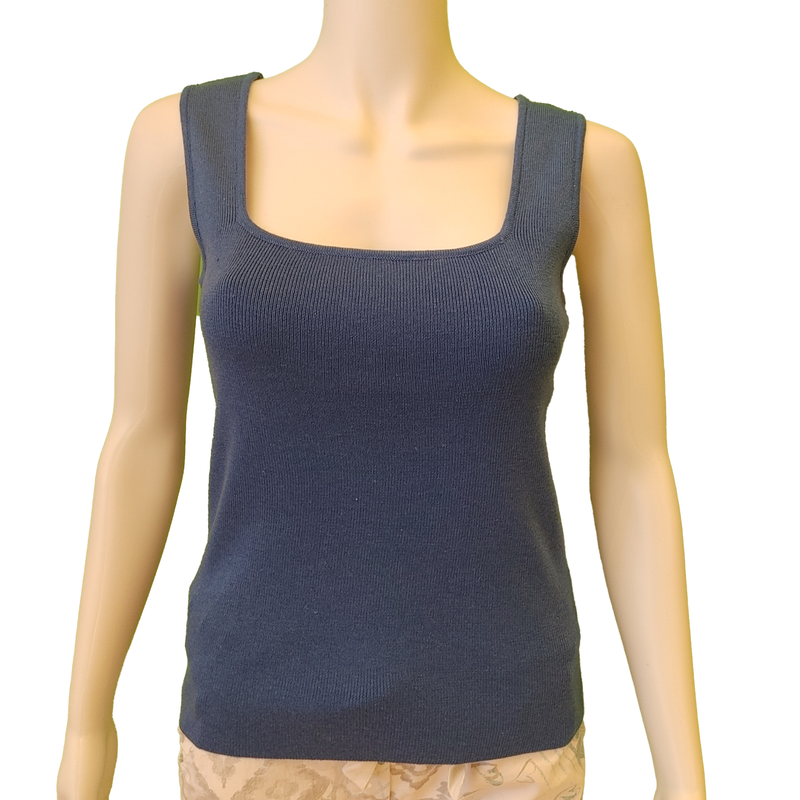 SW-2302SP24BLU ribbed tank w/thick strap