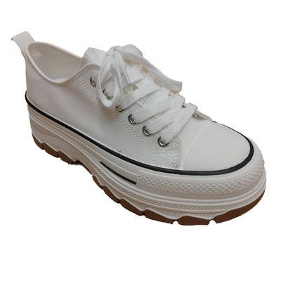 2245000W canvas lace up sneaker w/thick sole